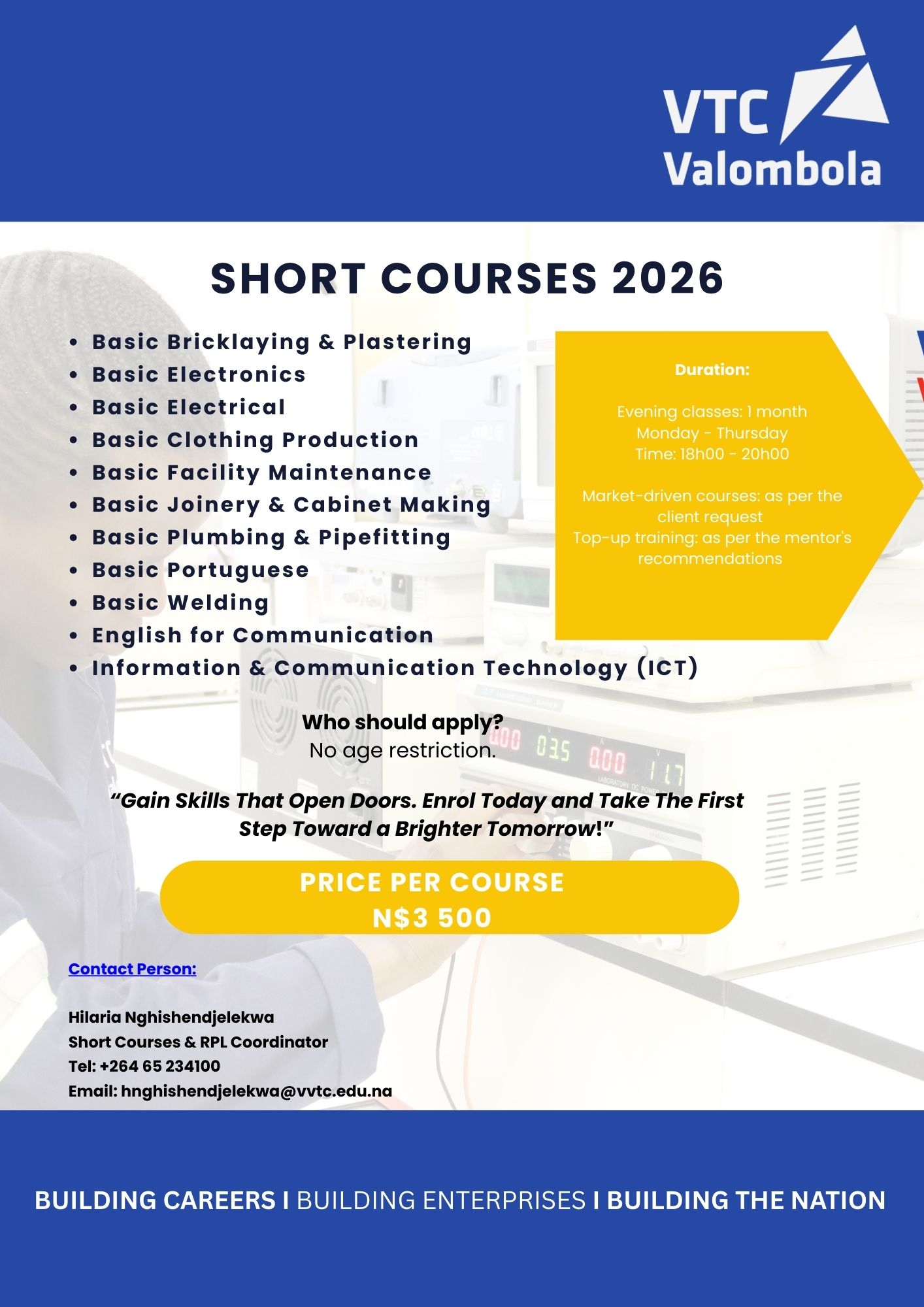 SHORT COURSES ON OFFER 📢
