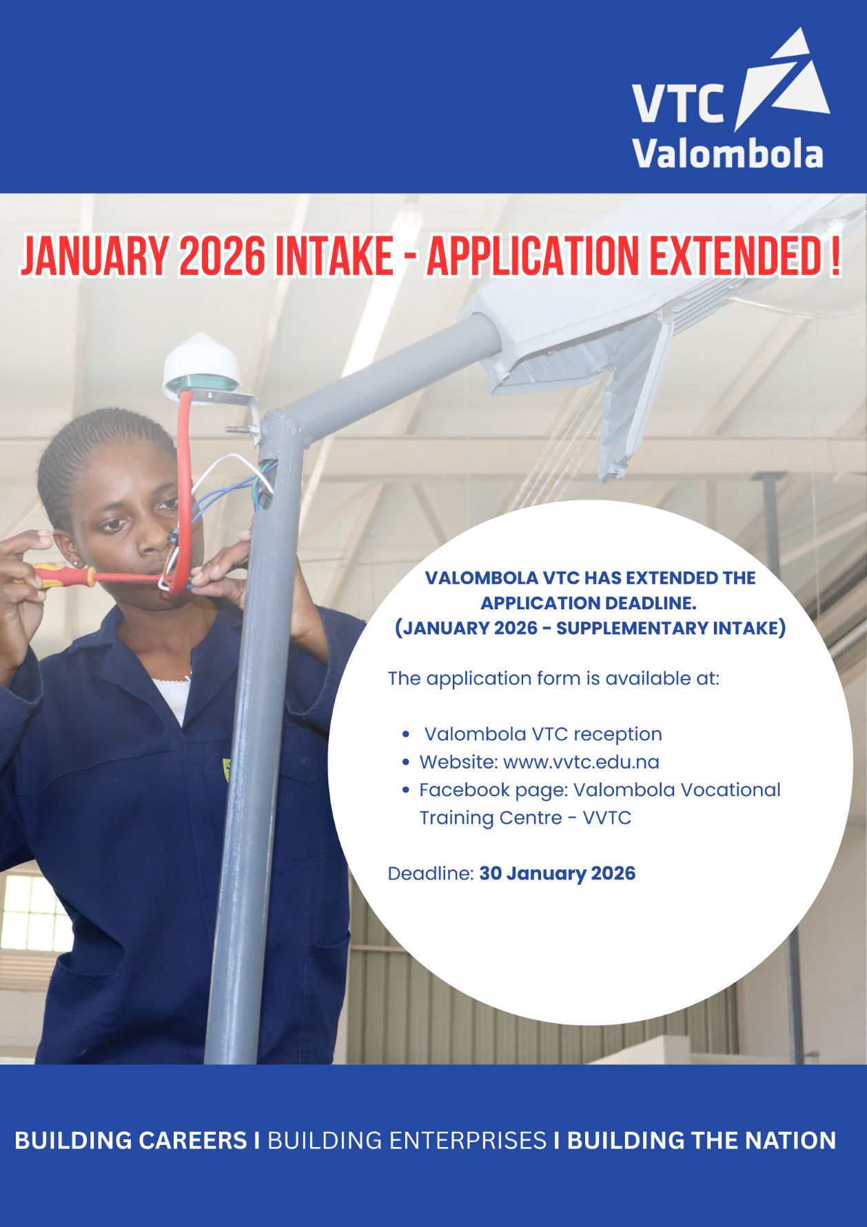 JANUARY 2026 INTAKE - APPLICATIONS EXTENDED